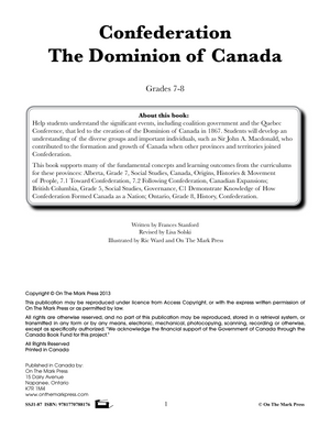 Confederation - The Dominion of Canada Grades 7-8