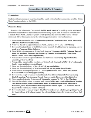 Confederation - The Dominion of Canada Grades 7-8
