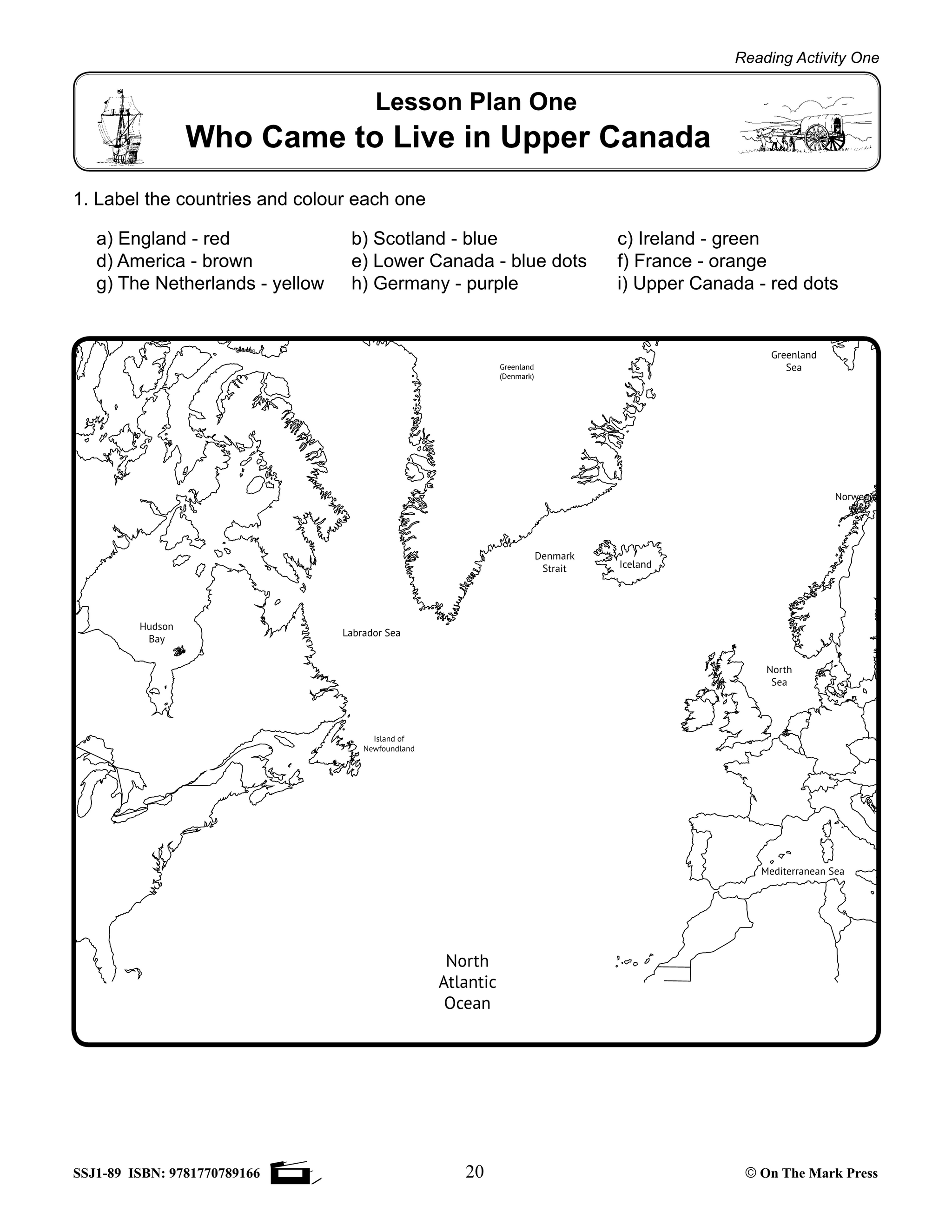 Early Settlers in Upper Canada Grades 2-4