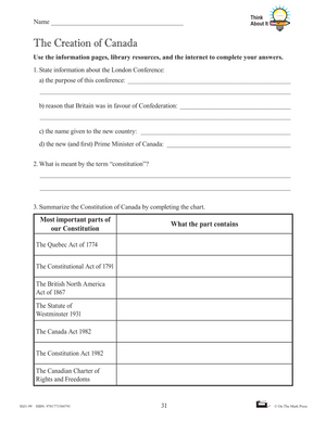 Creating Canada 1850-1890 Grade 8, High Interest, Low Vocabulary