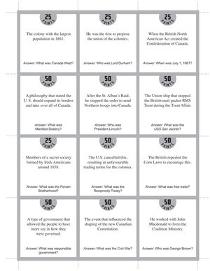 Creating Canada 1850-1890 Grade 8, High Interest, Low Vocabulary