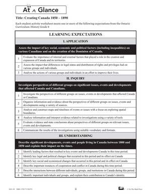 Creating Canada 1850-1890 Grade 8, High Interest, Low Vocabulary