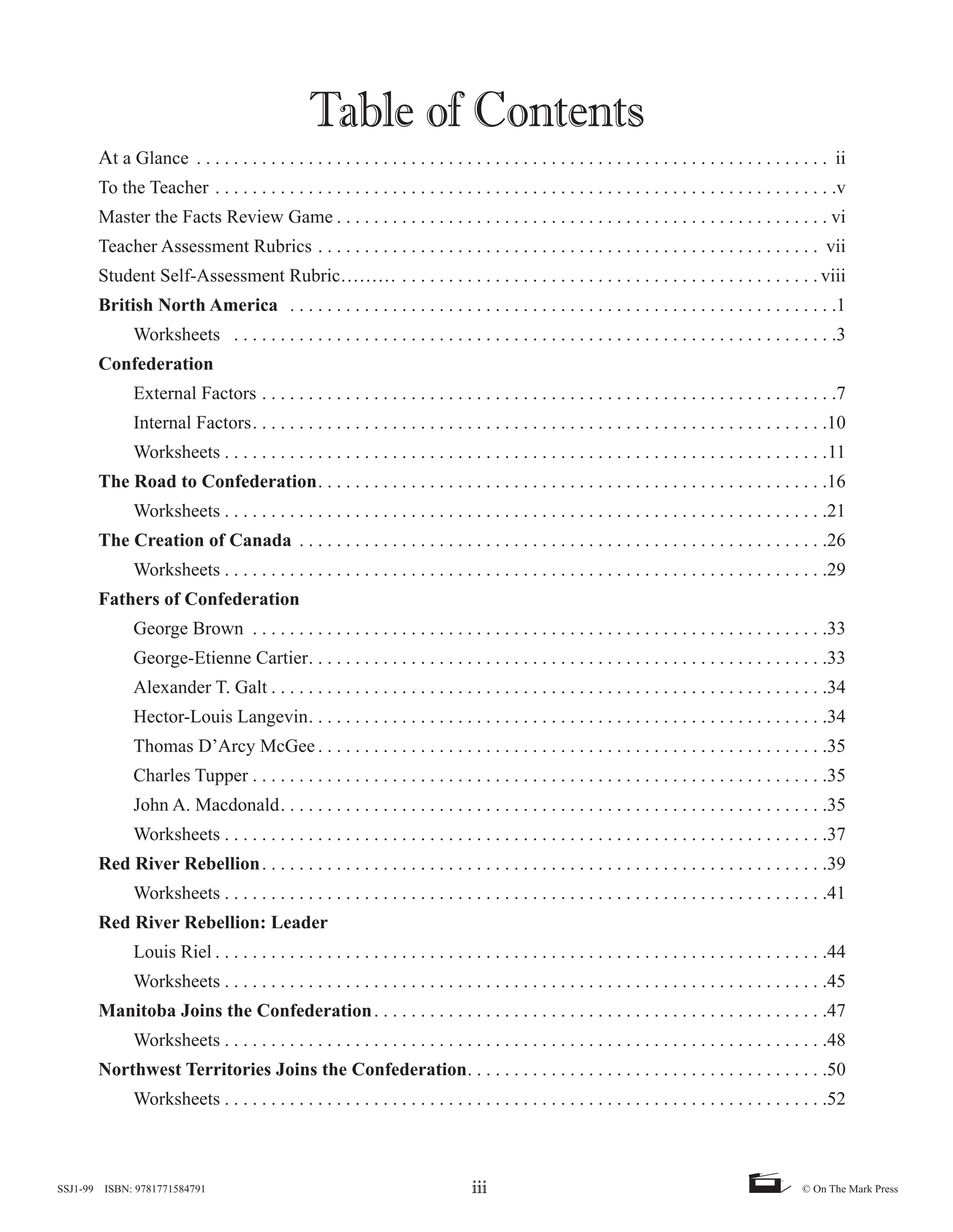 Creating Canada 1850-1890 Grade 8, High Interest, Low Vocabulary