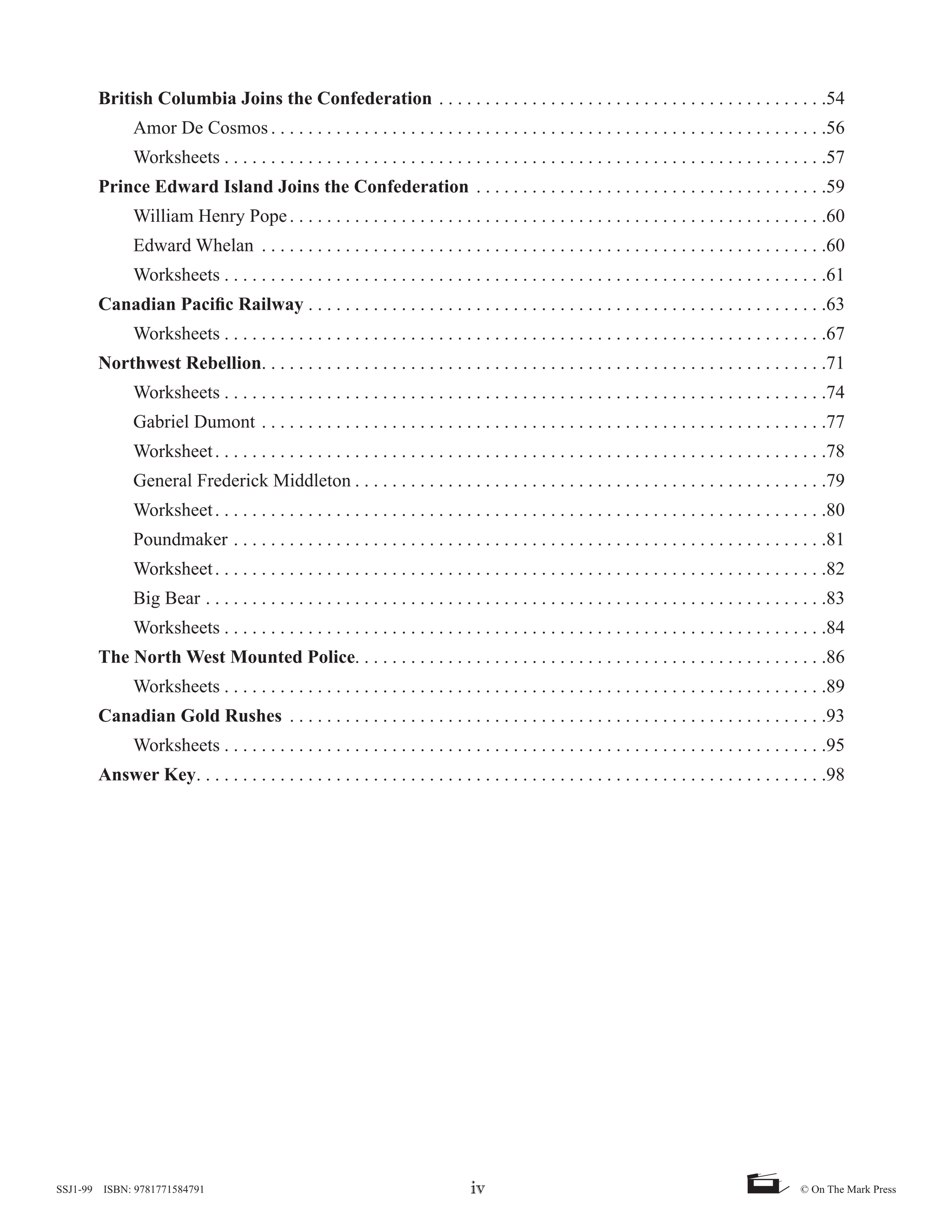 Creating Canada 1850-1890 Grade 8, High Interest, Low Vocabulary