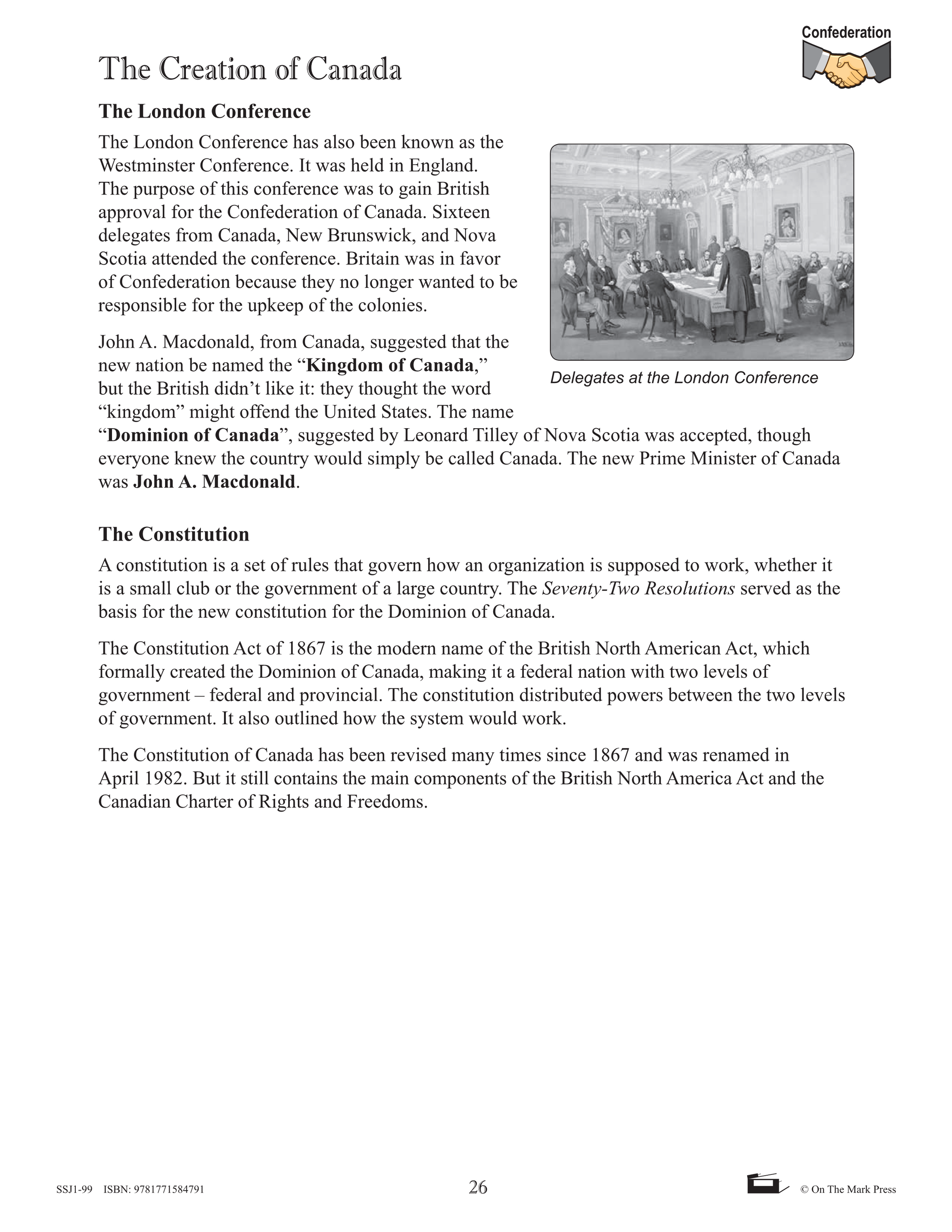 Creating Canada 1850-1890 Grade 8, High Interest, Low Vocabulary