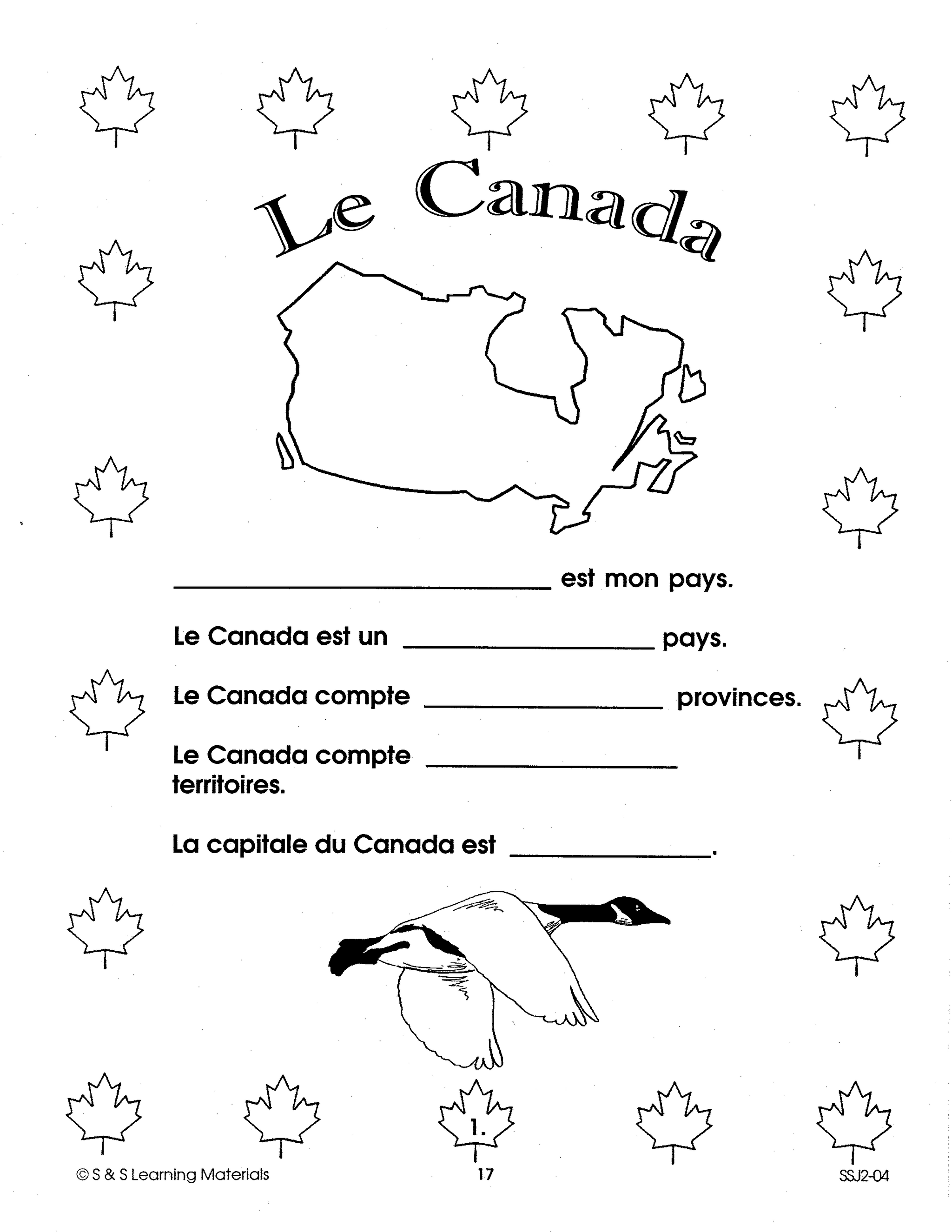 Le Canada 1e à 2e année