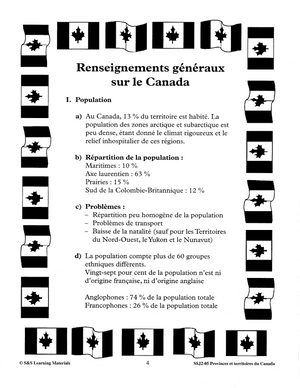 Provinces et territores du Canada 3e à 5e année
