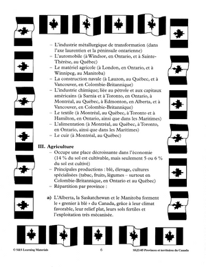 Provinces et territores du Canada 3e à 5e année