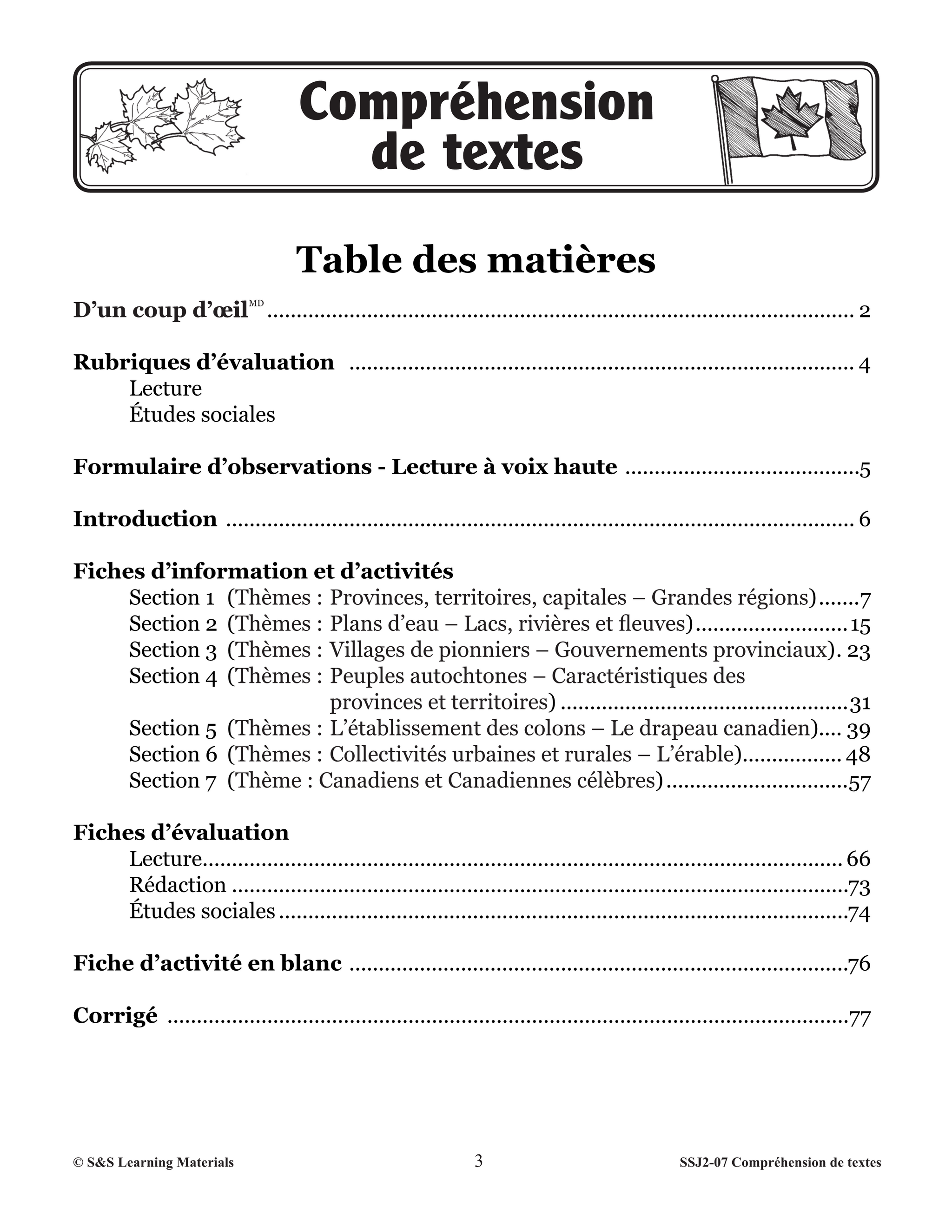 Compréhension de Textes 3e et 4e années