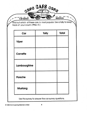 Problem Solving With Cars Grades 3-4