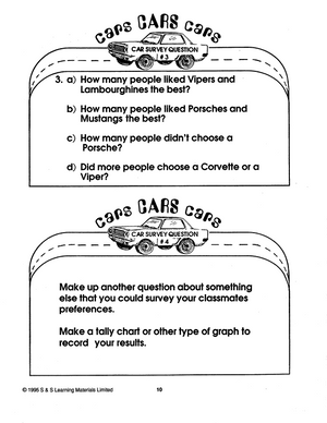 Problem Solving With Cars Grades 3-4