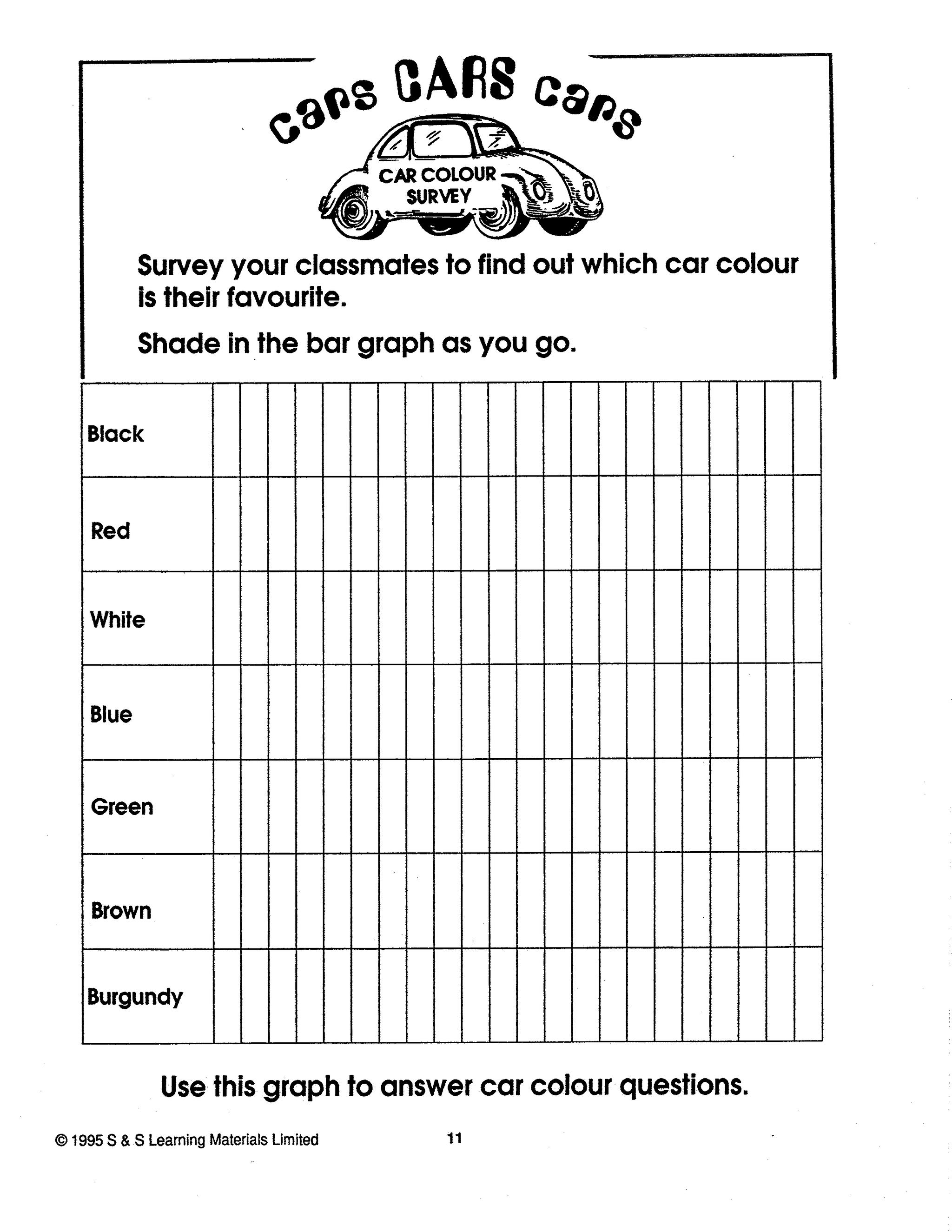Problem Solving With Cars Grades 3-4