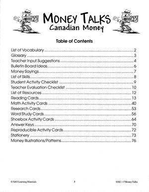 Money Talks: Using Canadian Currency Grades 3-6