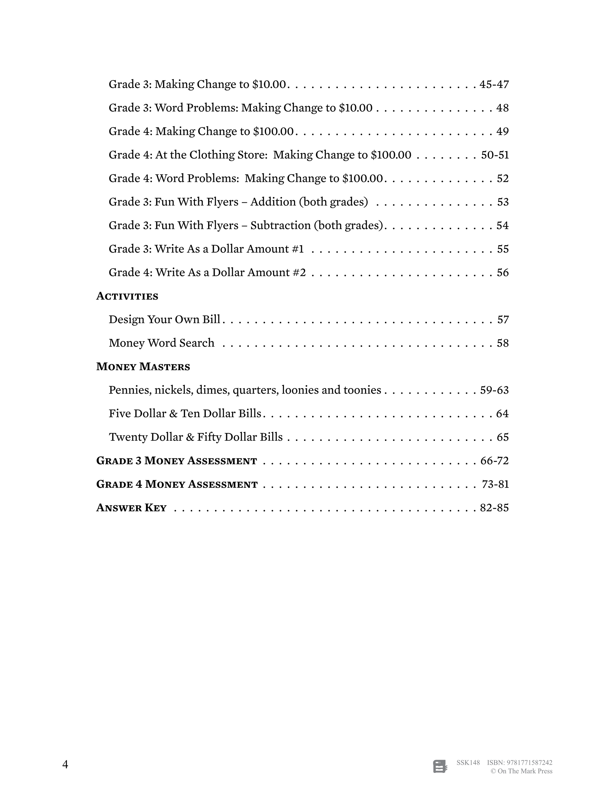 Canadian Money Grades 3-4