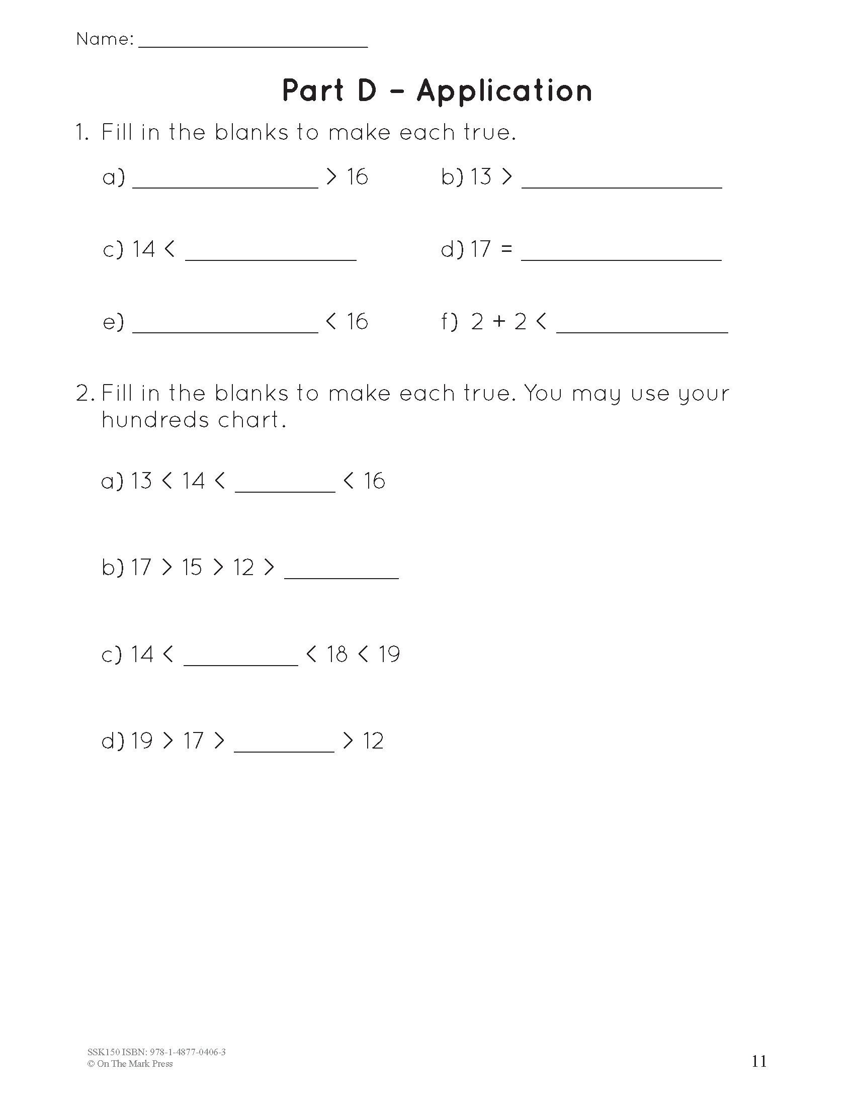 A Year of Grade 1 Math Assessments