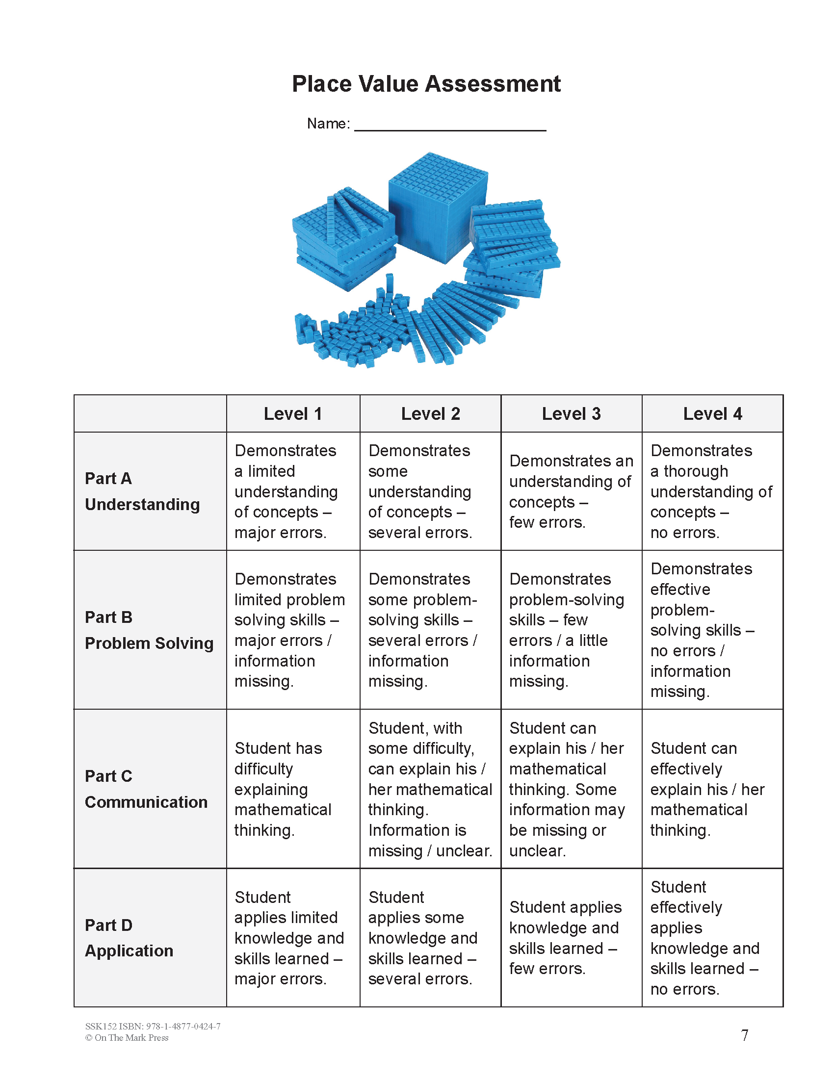 A Year of Grade 3 Math Assessments