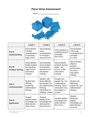 A Year of Grade 3 Math Assessments