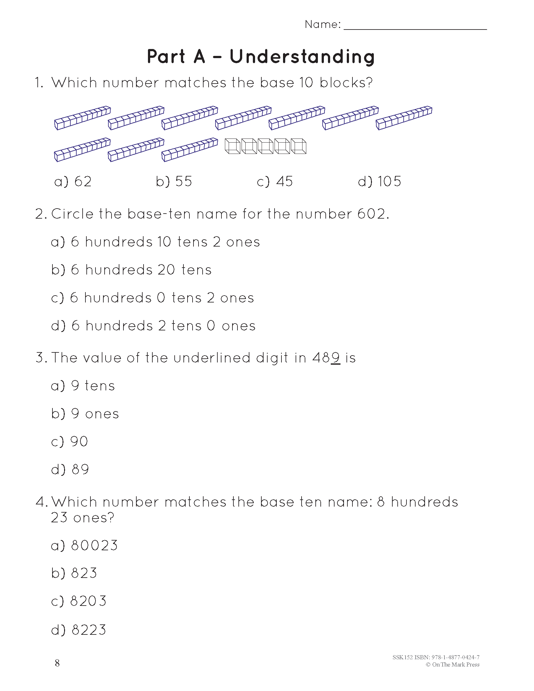 A Year of Grade 3 Math Assessments