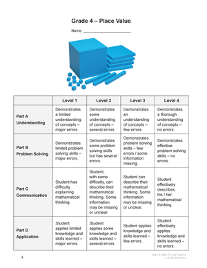 A Year of Grade 4 Math Assessments