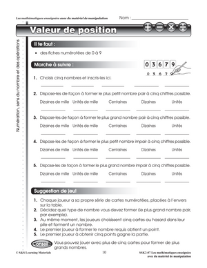 Les mathématiques enseignées avec du matériel de manipulation 4e à 6e année
