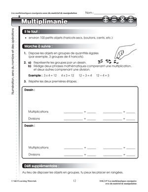 Les mathématiques enseignées avec du matériel de manipulation 4e à 6e année