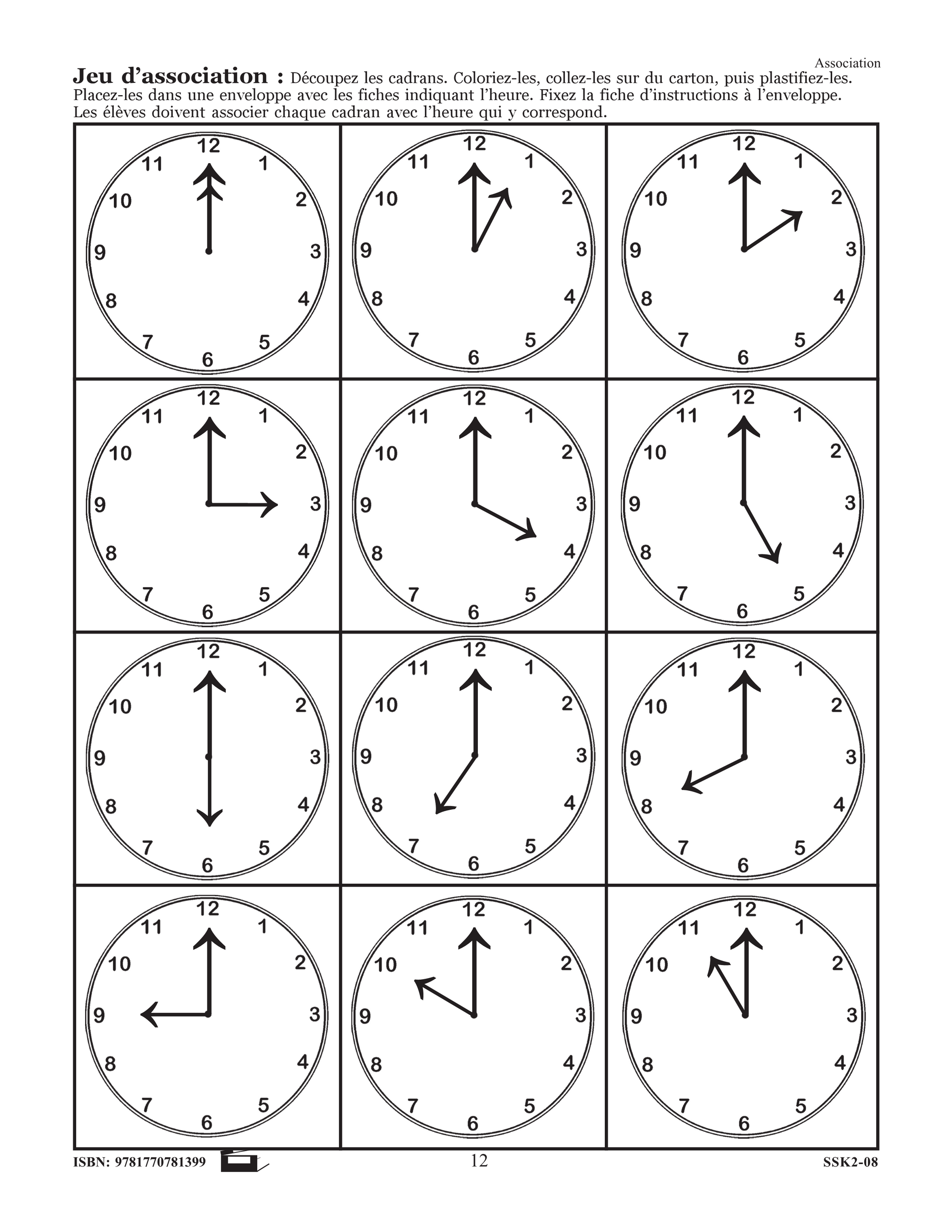 La mesure du temps 1e à 3e année