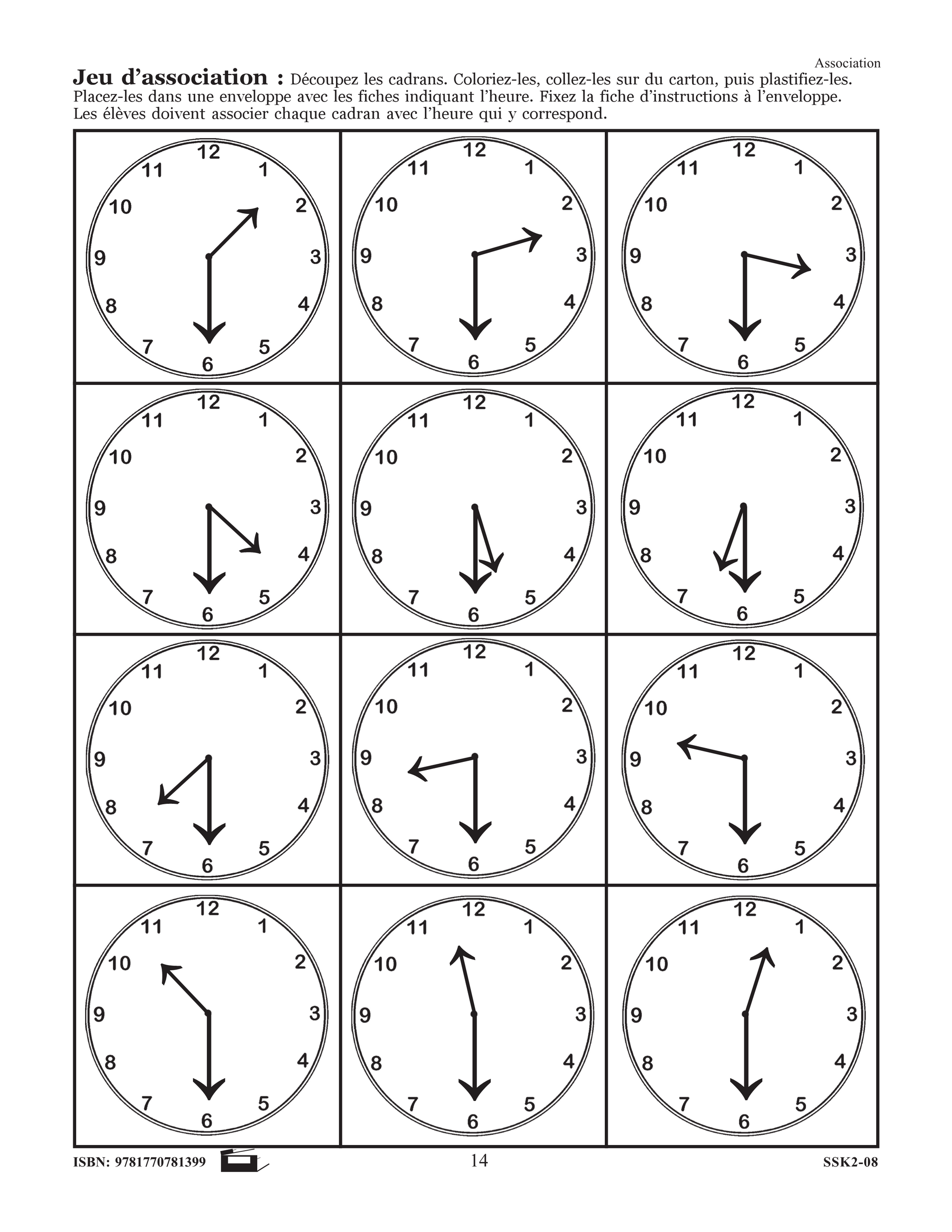 La mesure du temps 1e à 3e année