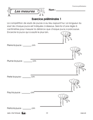 Les mesures années du primaire