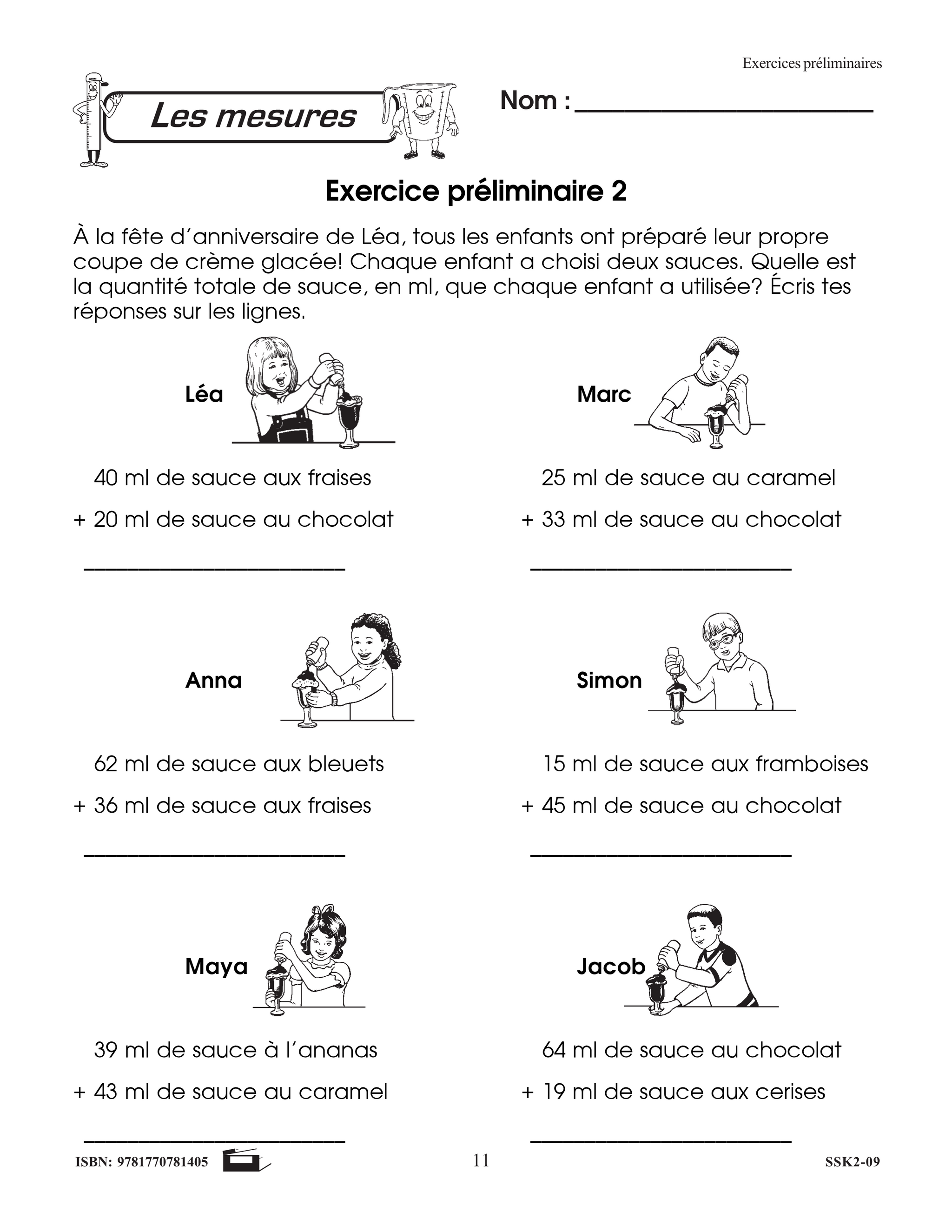 Les mesures années du primaire