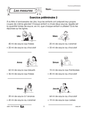 Les mesures années du primaire