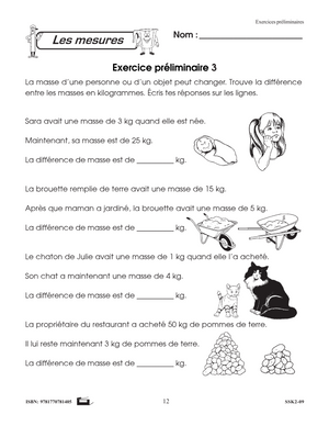 Les mesures années du primaire