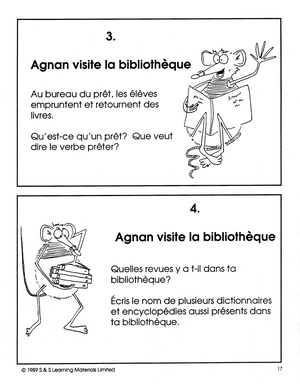Agnan a la Bibliotheque 4e à 6e année