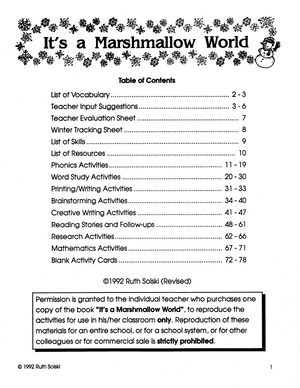 It's a Marshmallow World Grade 3