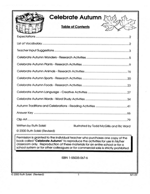 Celebrate Autumn Grades 4-6