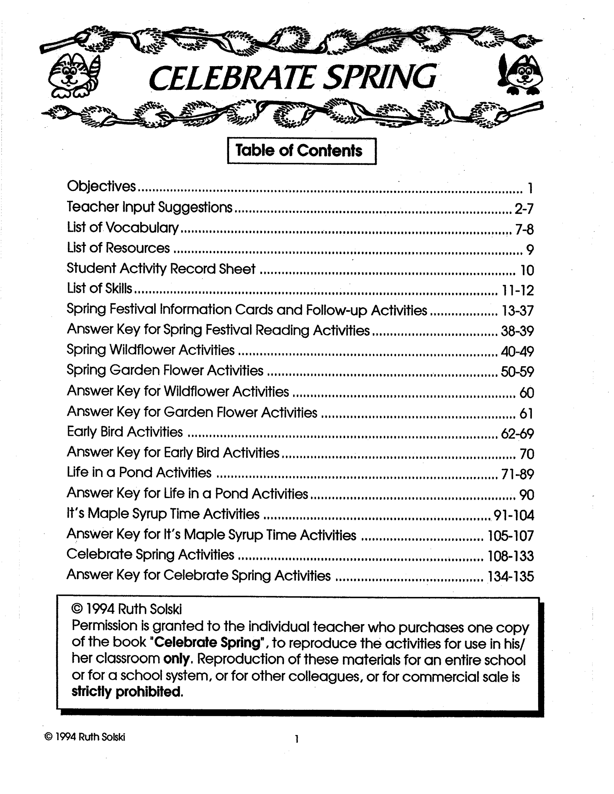 Celebrate Spring Grades 4-6