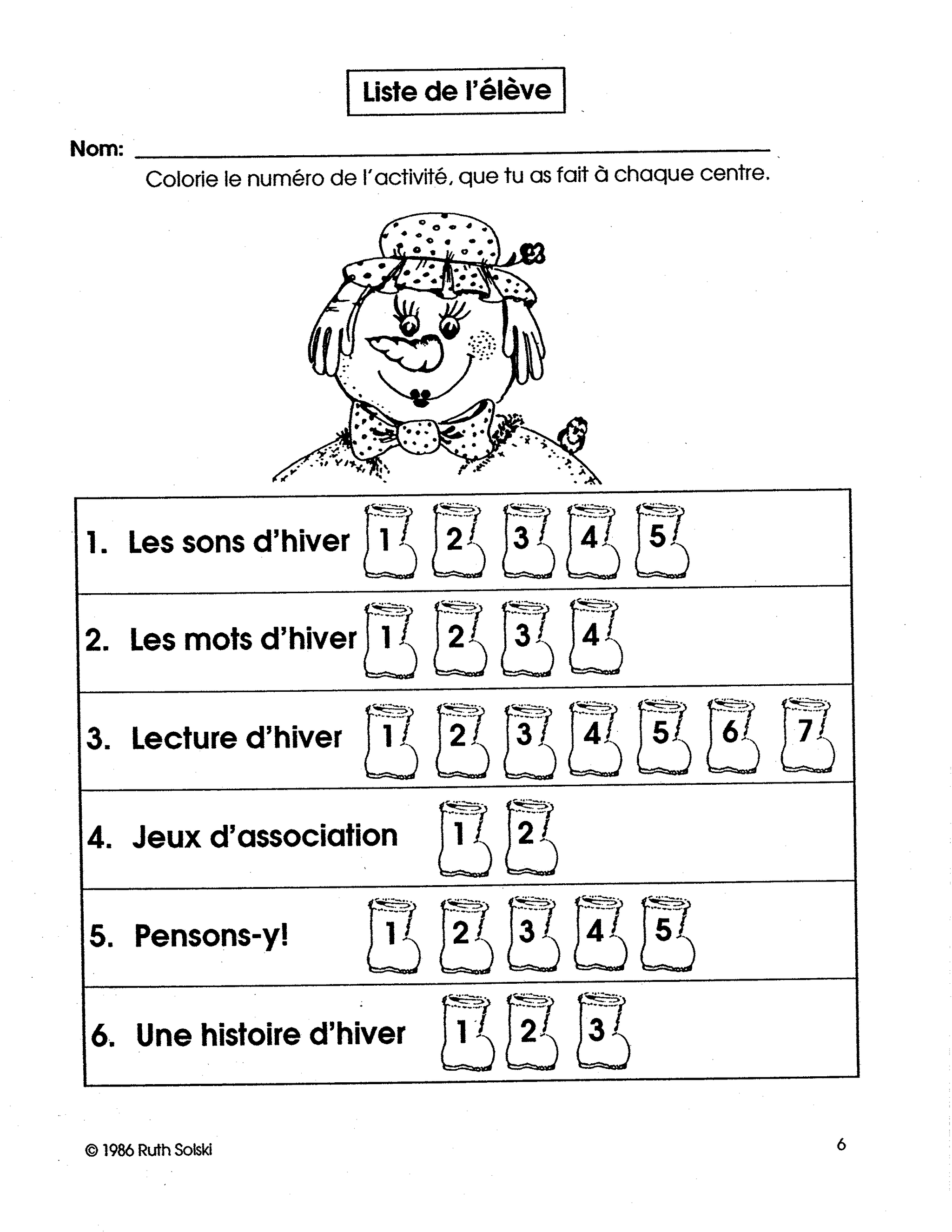 Les merveilles de l'hiver 2e à 3e année