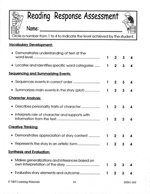 Reading Response Forms Grades 1-3
