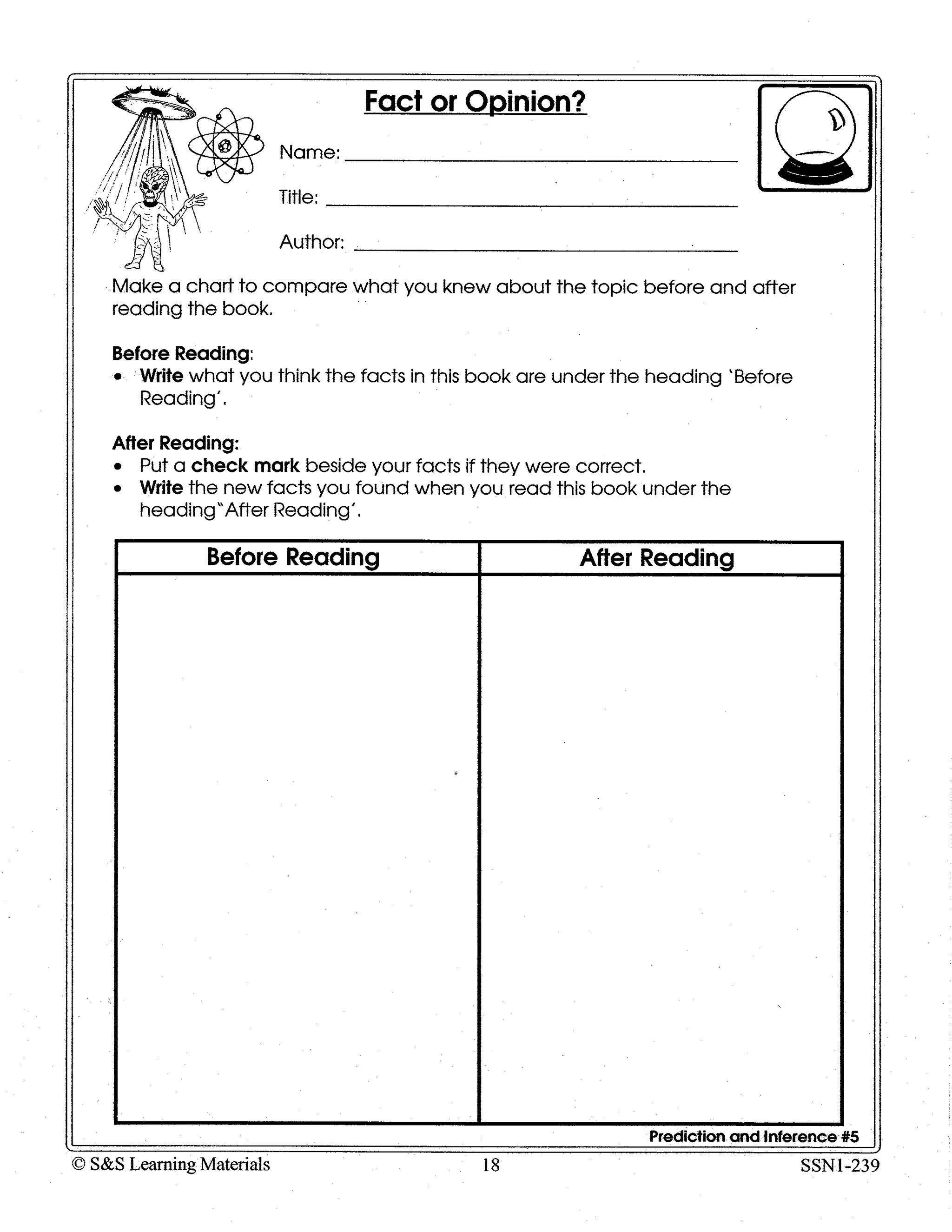 Reading Response Forms Gr. 4-6