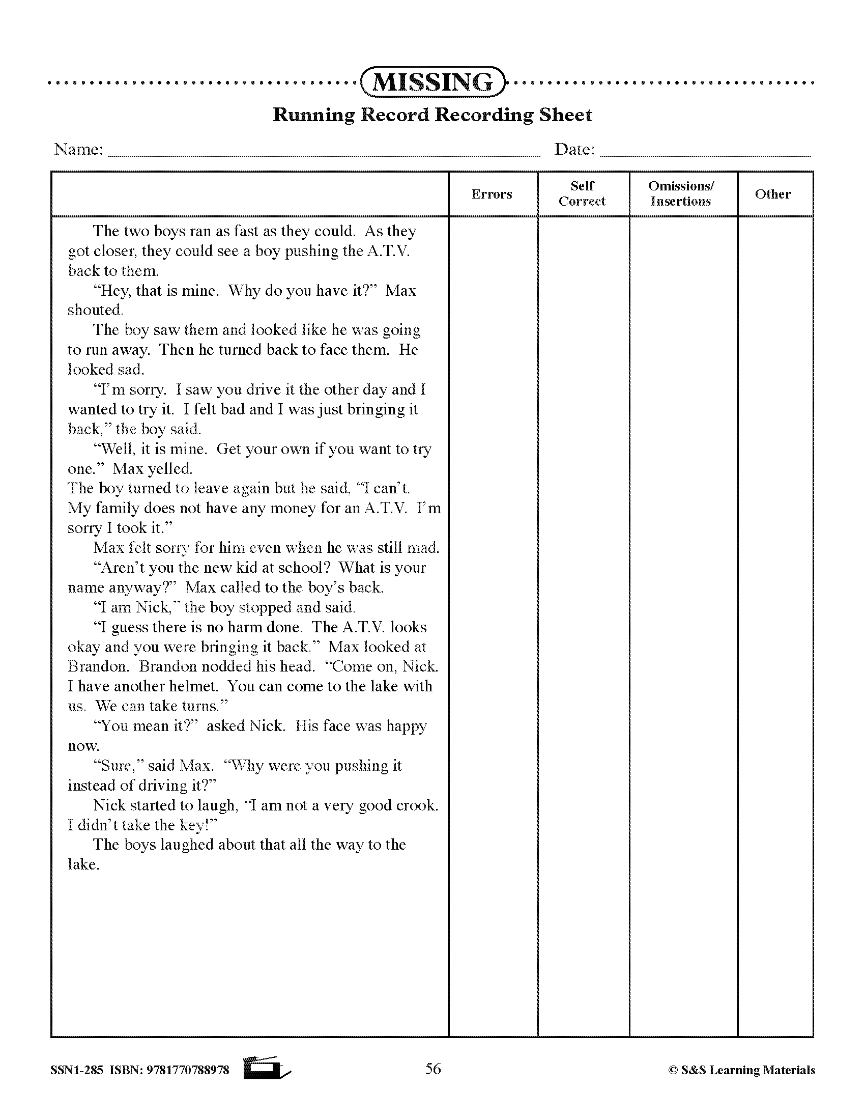 Just for Boys - High/Low Reading Comprehension Grades 4+, Reading Level 1.2 to 2.9