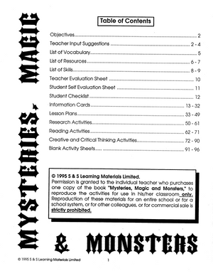 Mysteries, Monsters & Magic Gr. 7-8