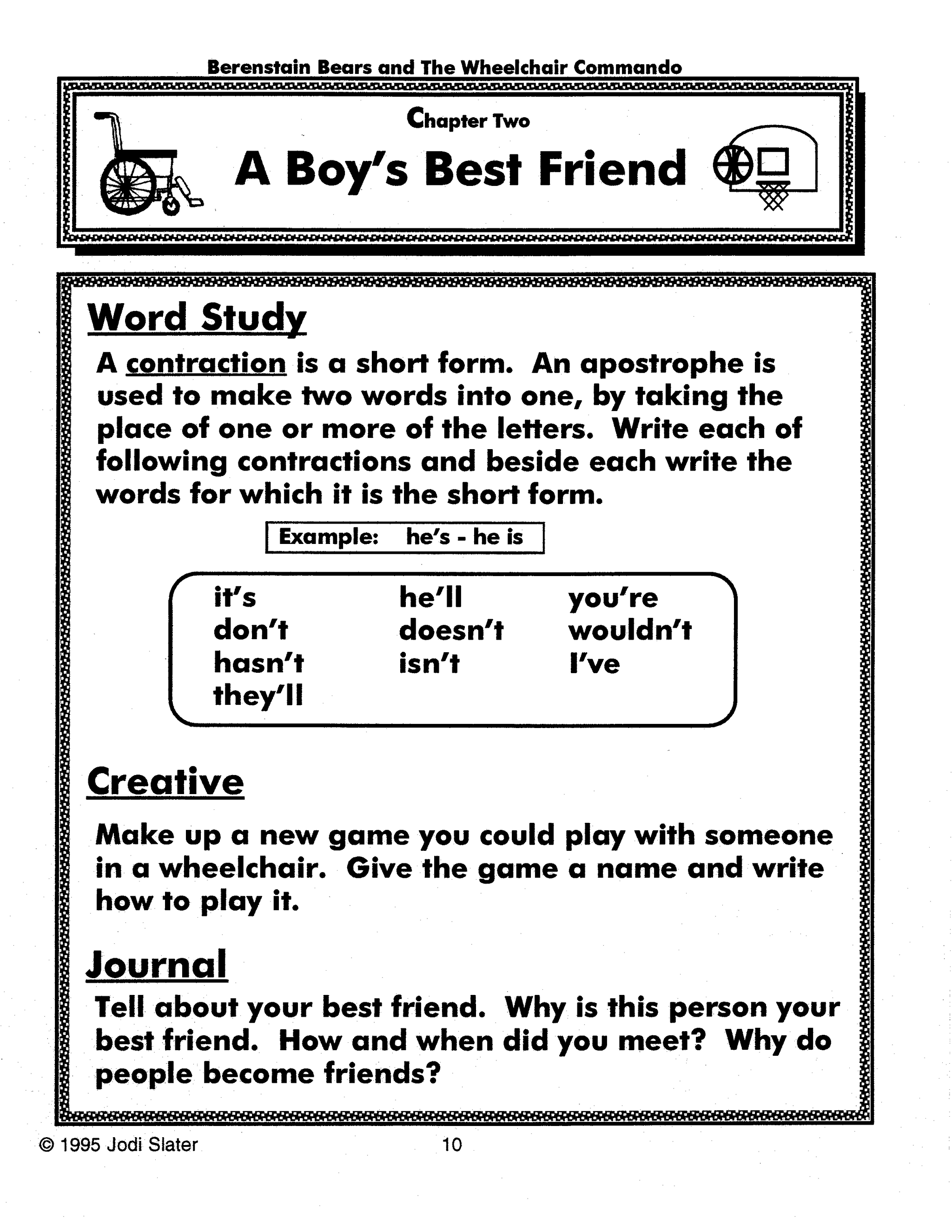 Berenstain Bears - Wheelchair Commando Gr. 1-3