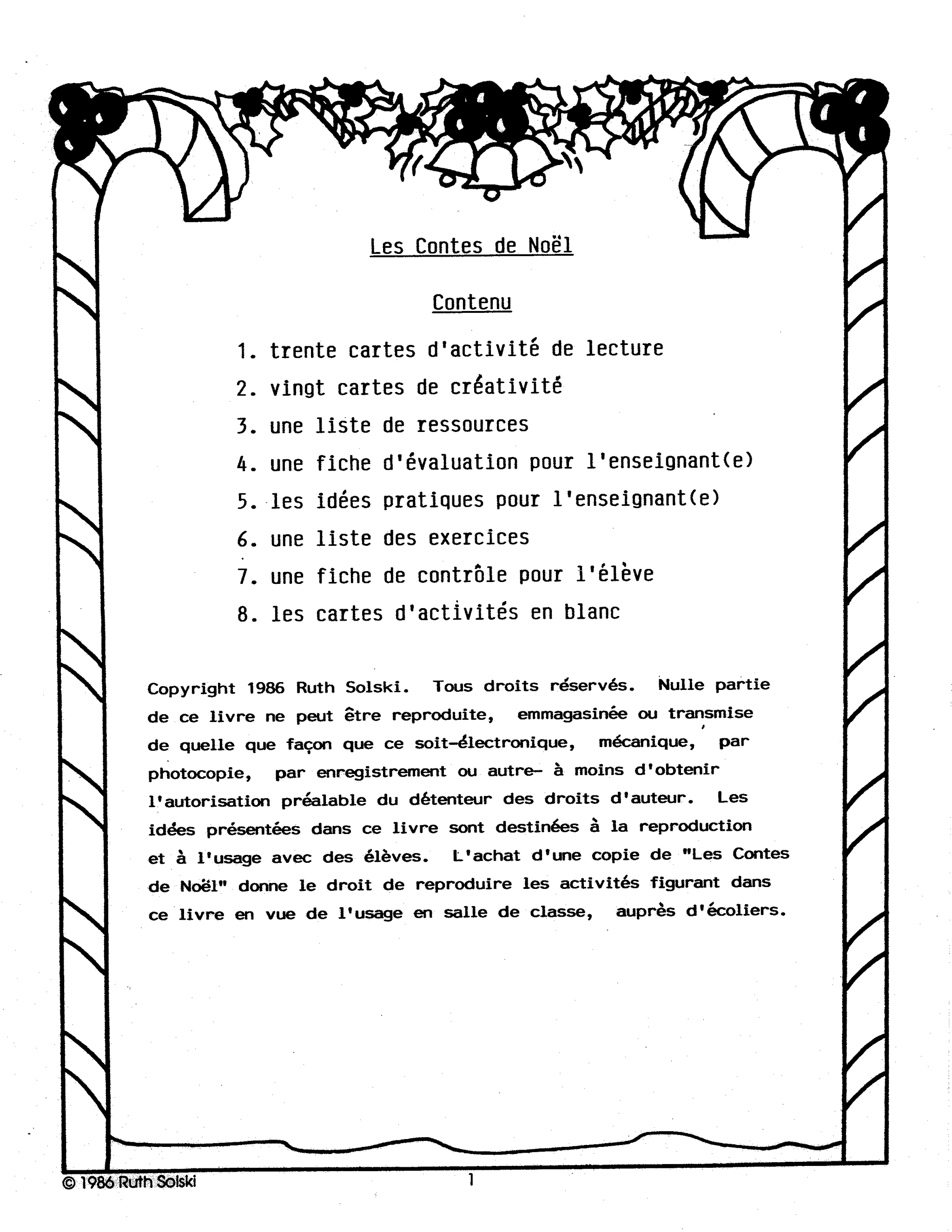 Les contes de Noël  2e à 3e année