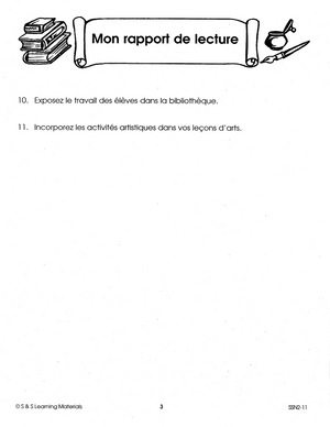 Mon rapport de lecture 4e à 6e année