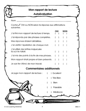 Mon rapport de lecture 4e à 6e année