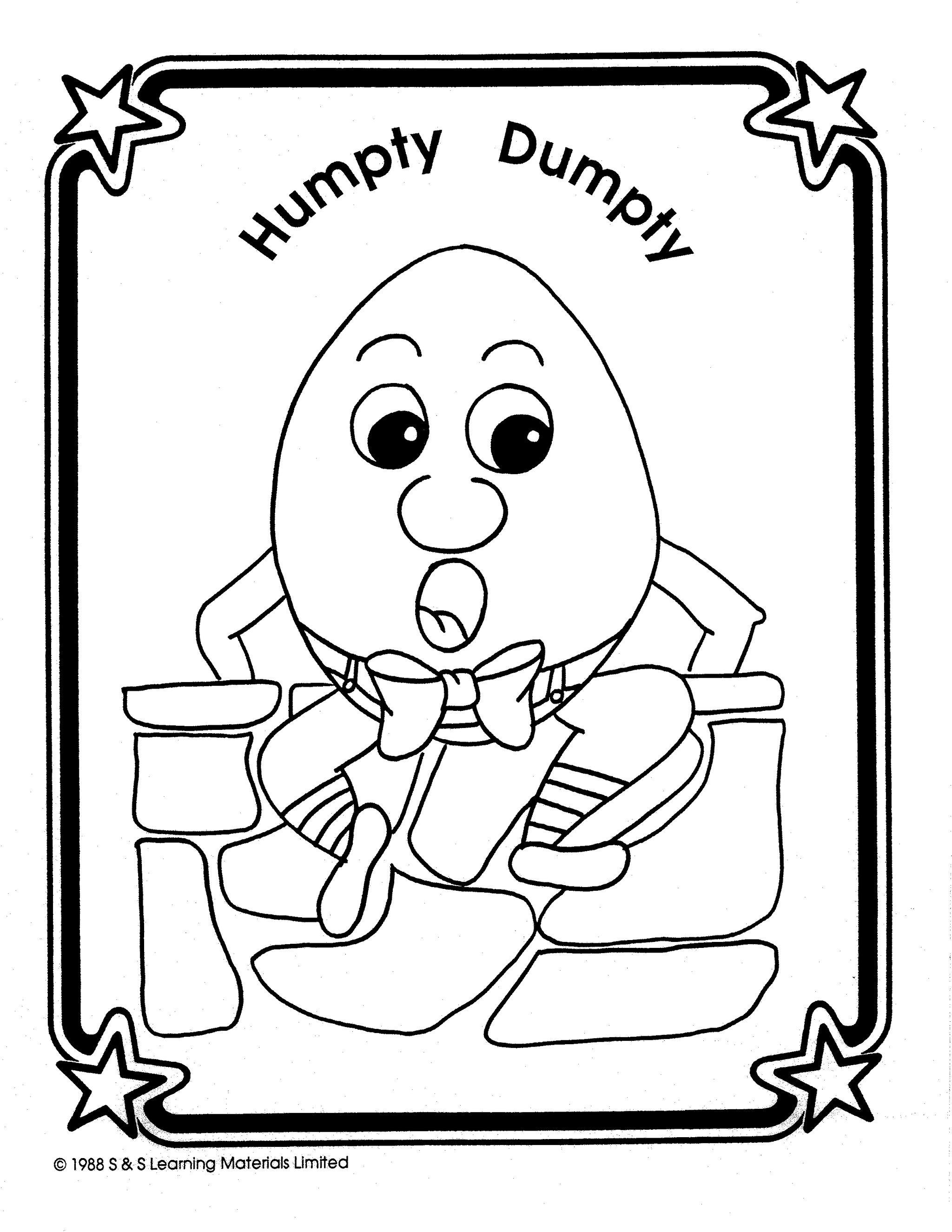 Nursery Rhymes Black & White Picture Collection Grades K-8