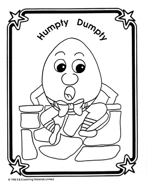 Nursery Rhymes Black & White Picture Collection Grades K-8