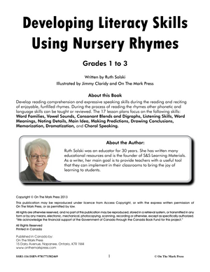 Developing Literacy Skills Using 17 Nursery Rhymes Grades 1-3