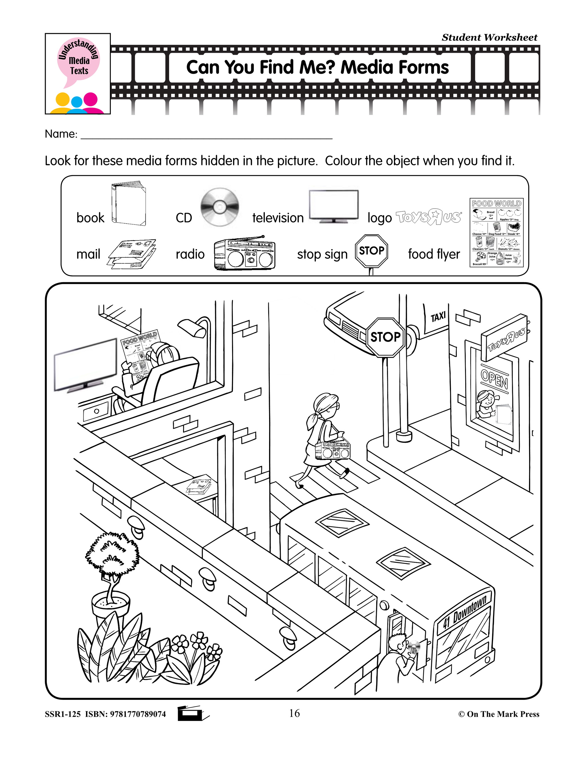 Media Literacy for Canadian Students Grades K to 1 - Understanding Media Forms and Texts