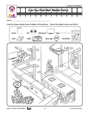 Media Literacy for Canadian Students Grades K to 1 - Understanding Media Forms and Texts