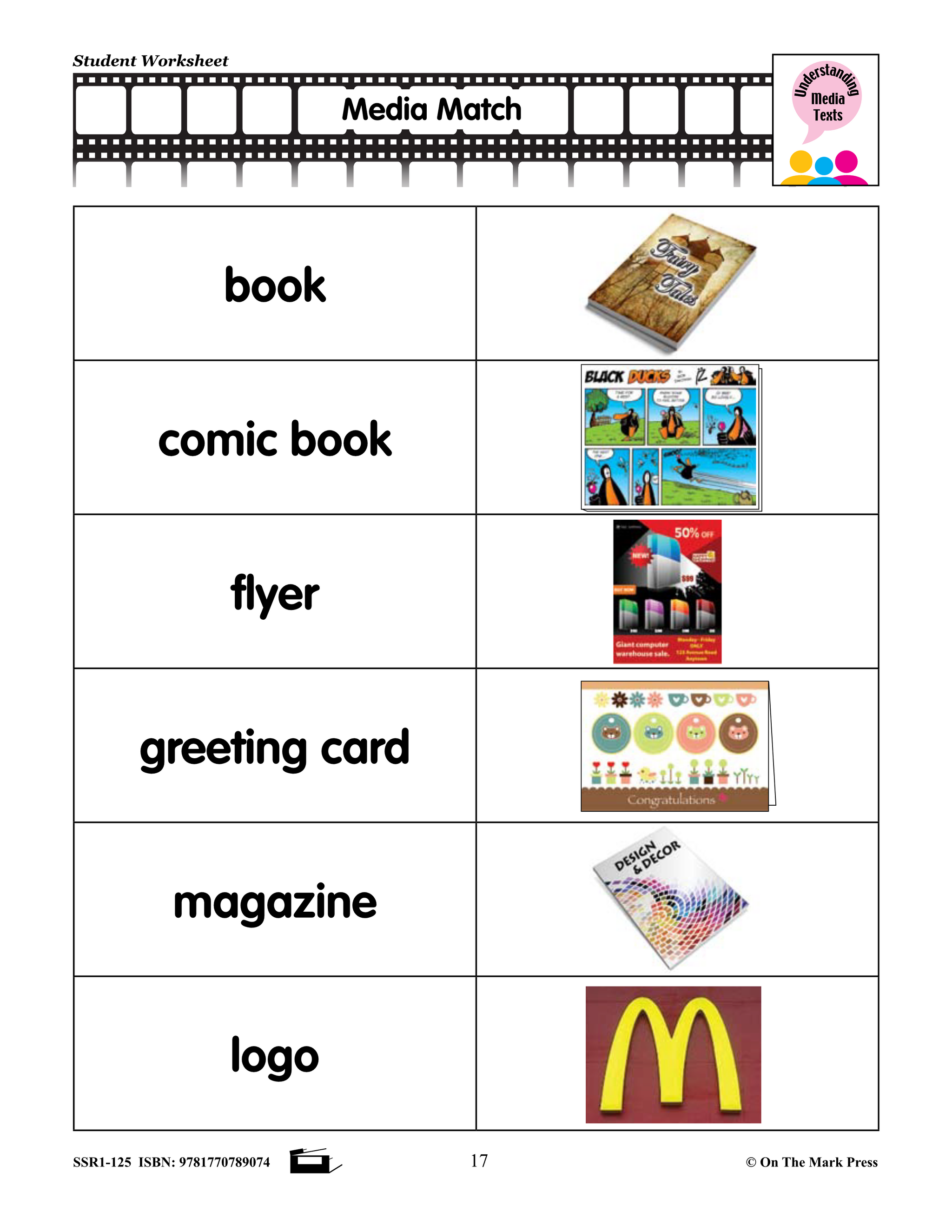 Media Literacy for Canadian Students Grades K to 1 - Understanding Media Forms and Texts